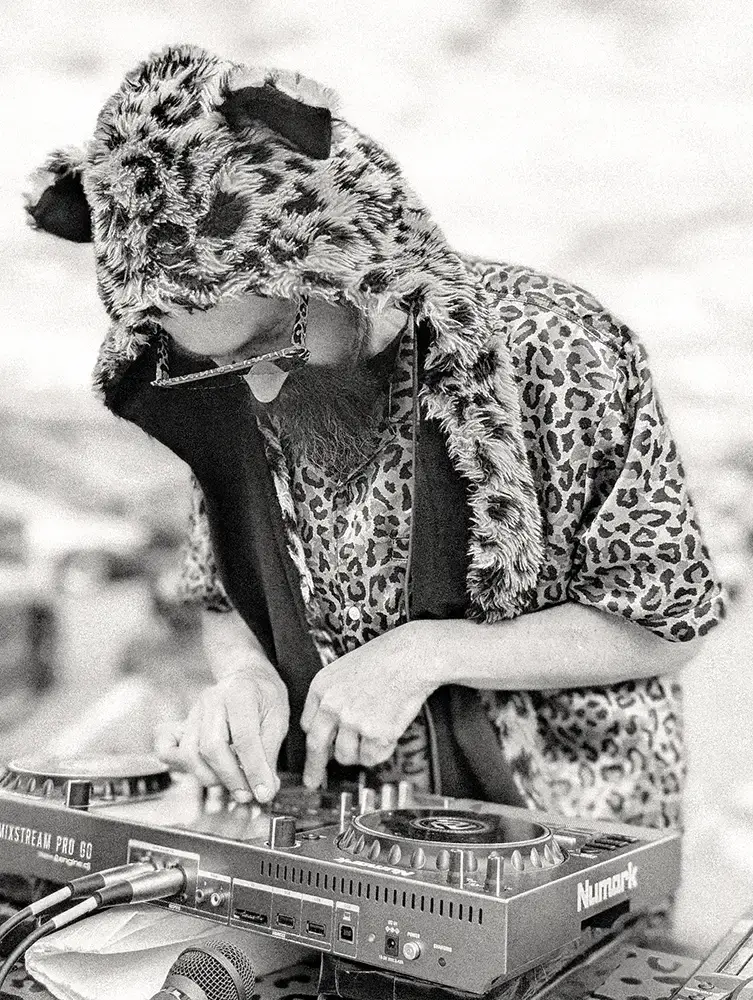 Midas the Fuzzy Cat DJing at Cars and Dreams 2026, Kamloops, British Columbia